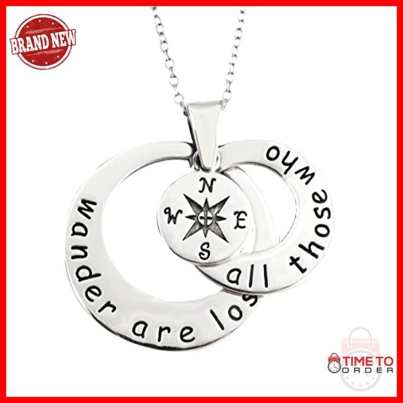 Sterling Silver Small Compass Pendant Necklace, 18 Sterling Silver Compass Pendant Necklace 18 Inch Chain Hypoallergenic